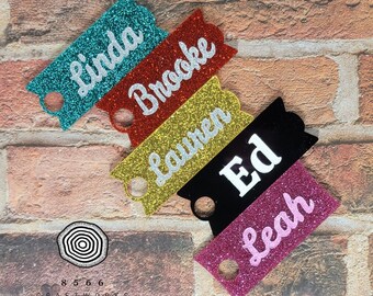 Customized Tumbler Name Tag 30oz/40oz, Glitter Name Tag, Acrylic Name Tag, Tumbler Decoration, Custom Name Tag