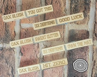 Engraved Cheer Pins, Cheerleader Good Luck Pins