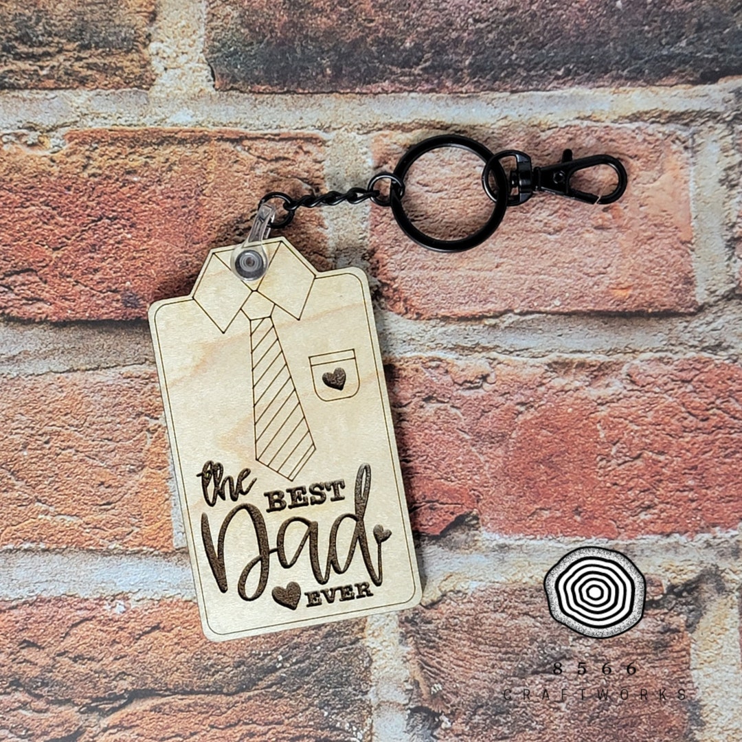 Best Dad Ever Fathers Day Key Chain Dad Gift Key Chain Tie Etsy