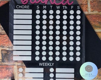 Personalized Acrylic Chore Chart