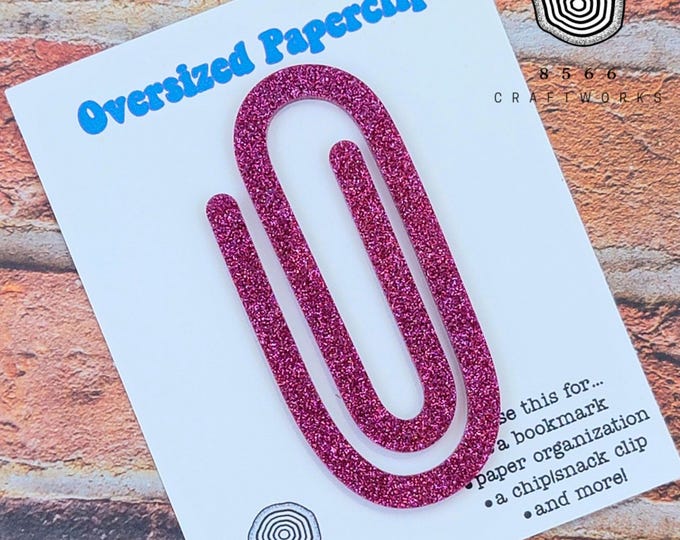Featured listing image: Large Paper Clips, Planner clips, jumbo clips, teacher gift, back to school gift, notebook clip,