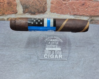 like a fine cigar personalized cigar holder, cigar accessories for dad, unique groomsmen gifts, custom cigar stand, father of the bride gift