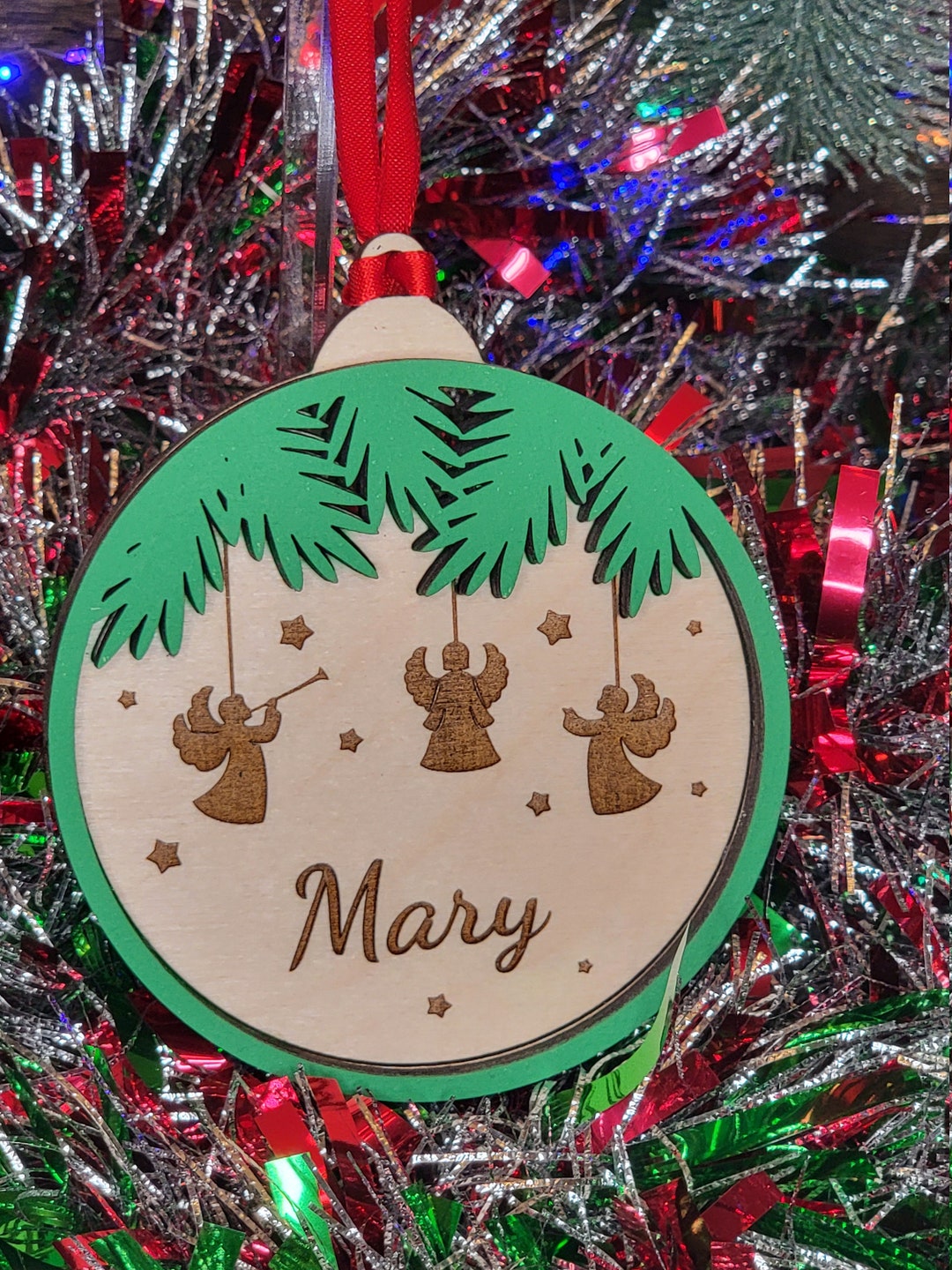 Personalized Angel Christmas Ornaments 