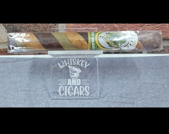whiskey and cigars personalized cigar holder, 21st birthday gift for him, cigar accessories for dad, new home gift for husband, smoking gift