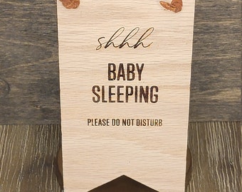 shh baby sleeping sign for front door, expecting parents gift, do not knock sign for home, newborn essentials, do not disturb sign for door