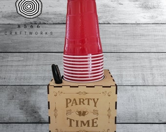 Party Cup Dispenser, Cup Holder, Red Cup Holder