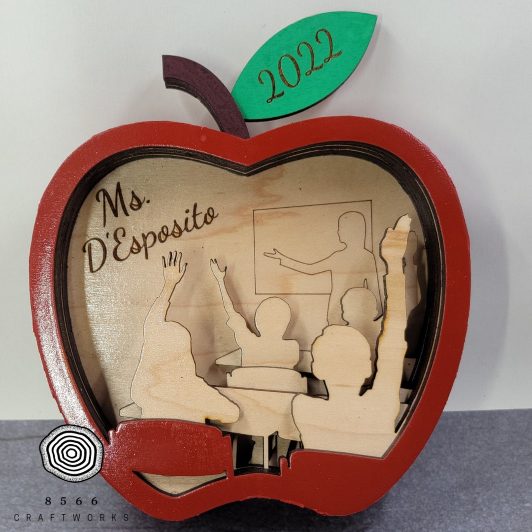 Personalized Teacher Apple for Classroom, Custom Apple for Teacher, End