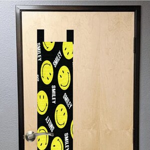 Smiley Face Teacher Classroom Window Cover Safety Security, Emergency School.  Made with Snaps for easy storage + Free Shipping