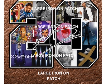 Chris Brown 20 Years Large Number Patch Iron On , Sew or Glue Photo Applique