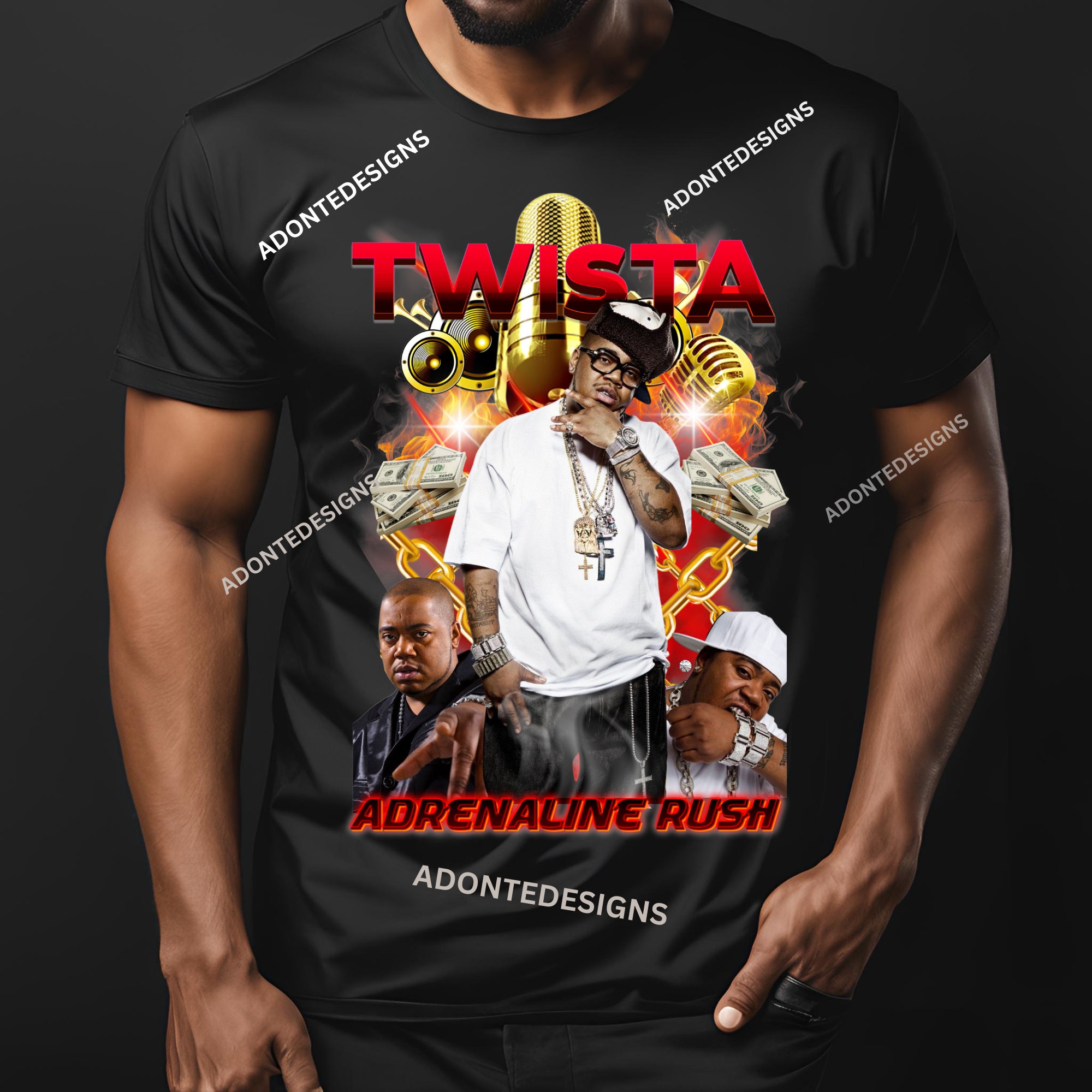 90's Twista, Retro Style, Hip Hop, Twista Rapper , Black T-shirt