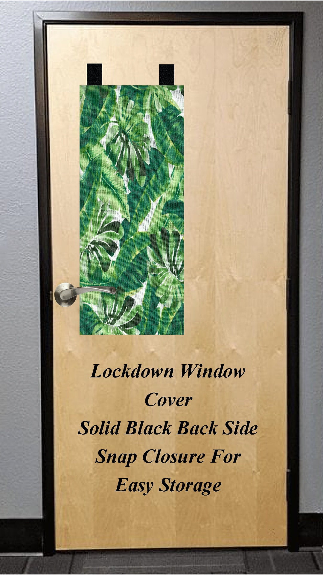 Palm Tree Leaves Window Covers for Teacher Classroom Safety School