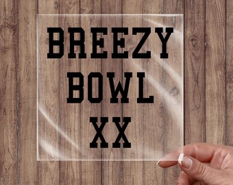 Chris Brown Iron On Vinyl Transfer: Breezy Bowl DIY T-Shirt Design