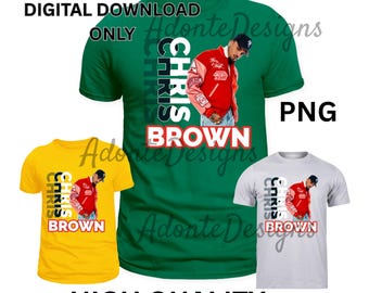 Chris Brown PNG: Download digital limpo para DTF