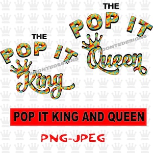 Pop It King and Queen Print (PNG, JPEG Digital Download)