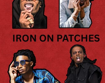 Popular Playboi Carti Iron-On Patch: Rapper Photo Canvas Style