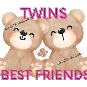 Twins And Best Friends Teddy Bears Png
