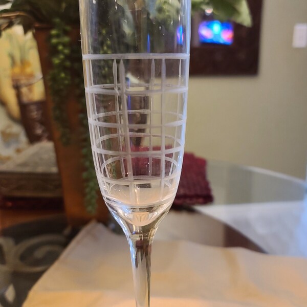 Cut Glass Champagne Flutes Etsy