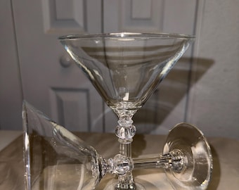 SET OF 2 VINTAGE Martini glasses barware stemware crystal stemware martini glasses cocktail glasses desert cups wedding glasses