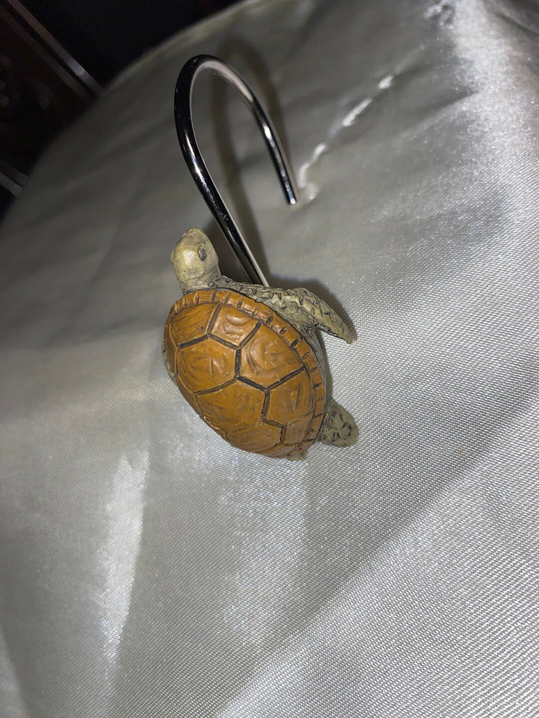 VINTAGE SET OF 12 Turtle Shower Curtain Hooks Turtle Shower Curtain Hooks Sea Life Shower Hooks