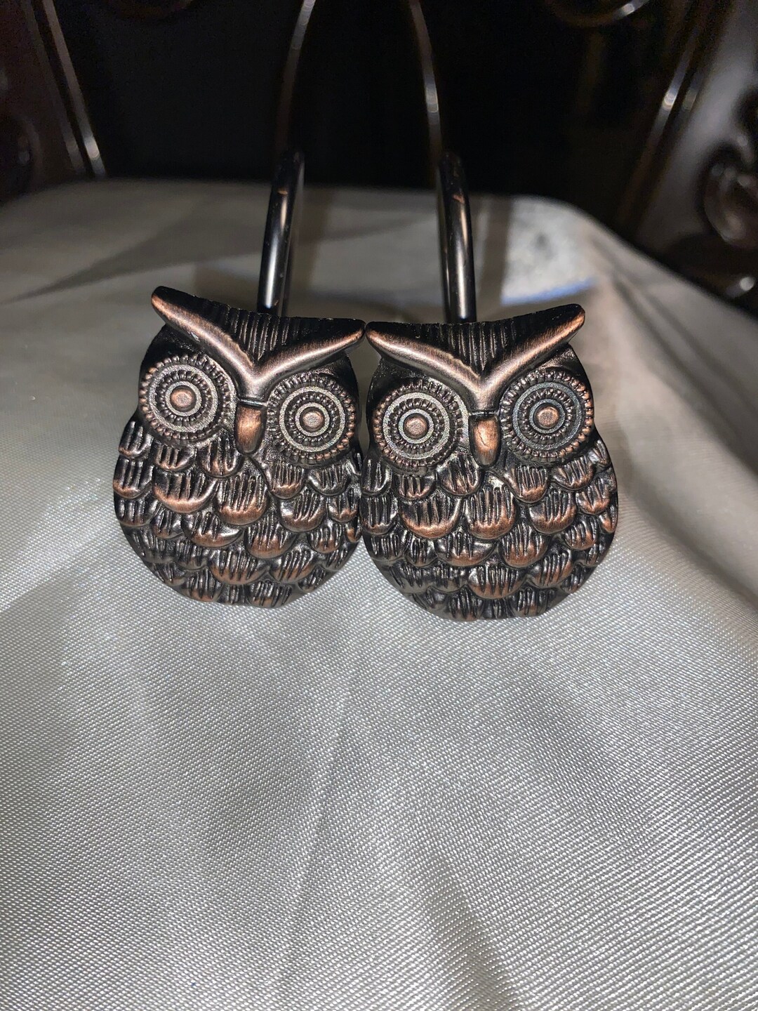 VINTAGE SET OF 12 Owl Shower Curtain Hooks Bathroom Decor Owl Etsy