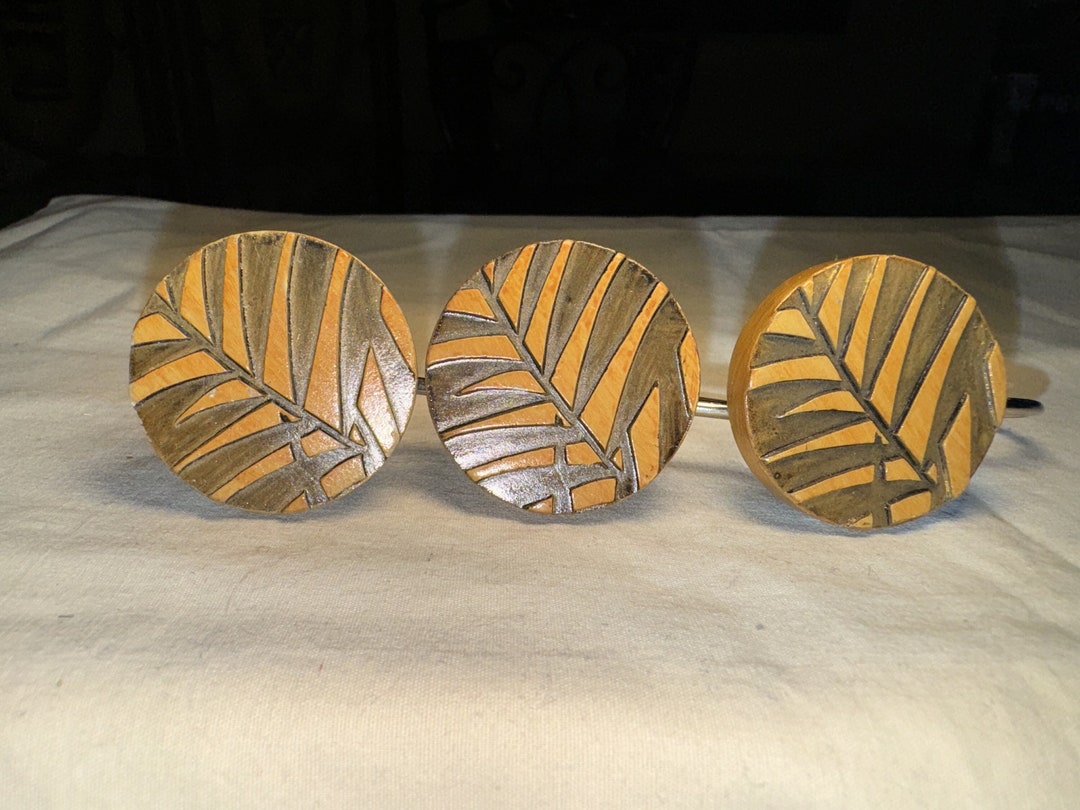 VINTAGE LEAF SHOWER Curtain Hooks Shower Curtain Hooks Etsy