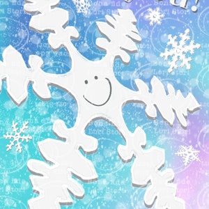 Wees jij!  Uniek!  Sneeuwvlok Ornament Kerstkaart!