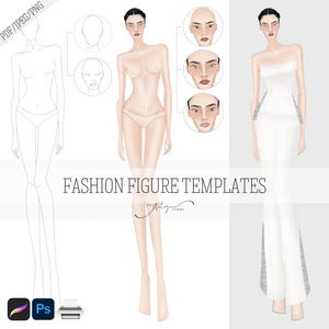 Fashion Design Croquis Figure - Template #7 - Template for Fashion Illustrations / Fashion Figure / Design Croquis