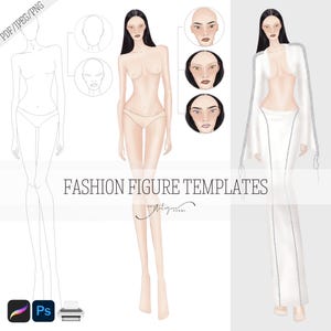Fashion Design Croquis Figure - Template #6 - Template for Fashion Illustrations / Fashion Figure / Design Croquis