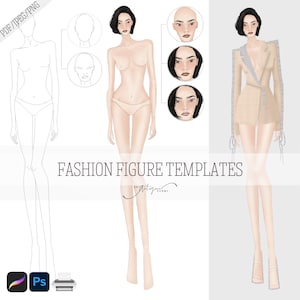Fashion Design Croquis Figure - Template #8 - Template for Fashion Illustrations / Fashion Figure / Design Croquis
