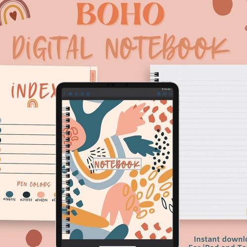 Digital Notebook 12 Hyperlinked Tabs for Goodnotes Notability - Etsy