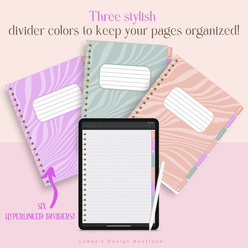 Digital Notebook With Hyperlink Tabs for Ipad in Goodnotes Etsy