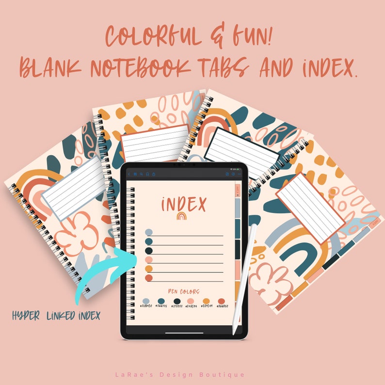 Digital Notebook With Hyperlinks for Ipad and Android in Etsy