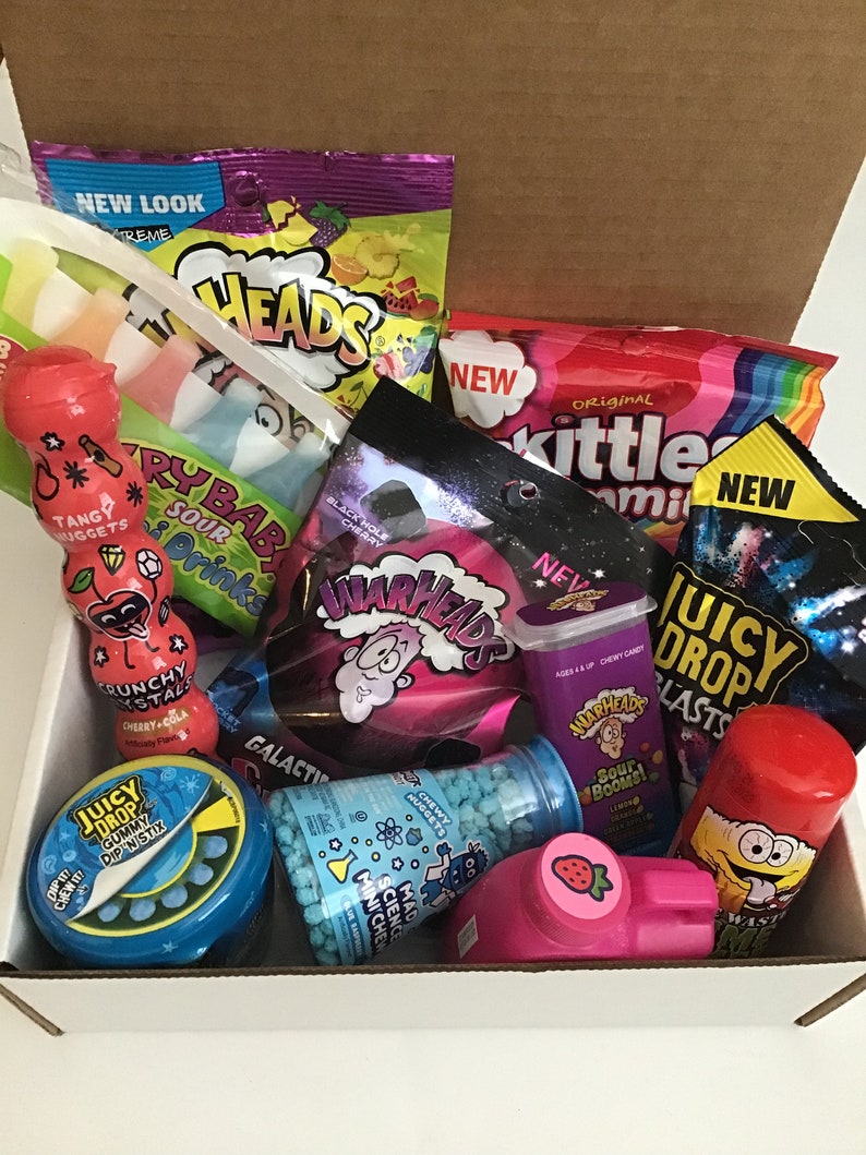 mystery box full of tiktok famous candy 