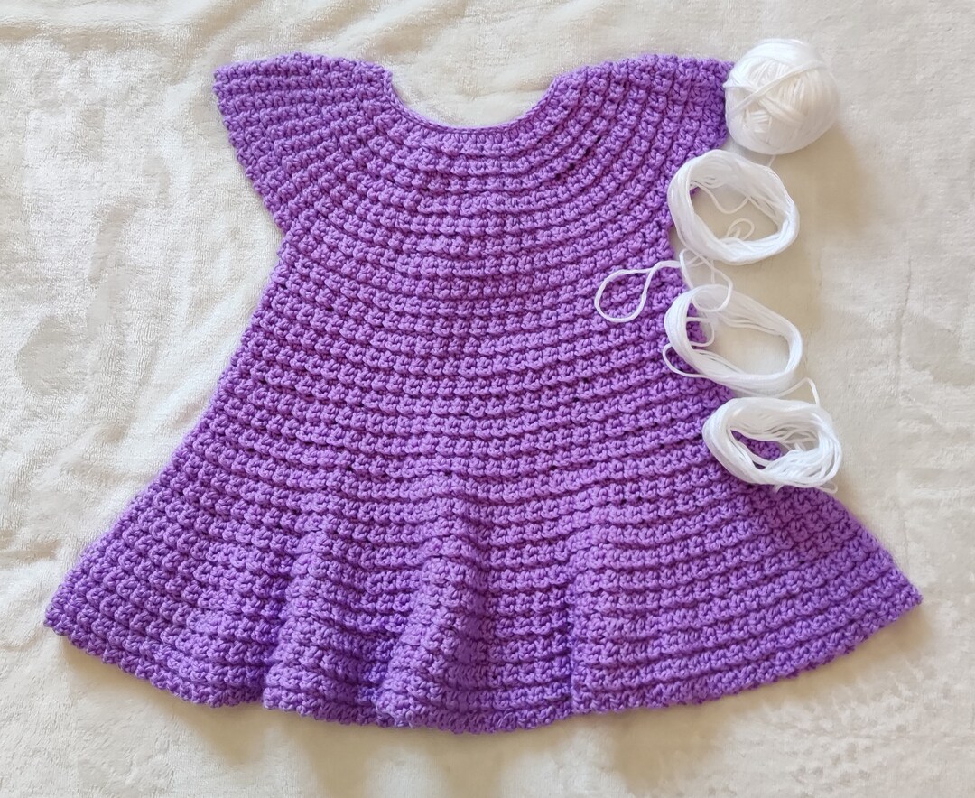 SOFT YARN DRESS Pattern in English Yarn Crochet Outfit Yarn Cotton