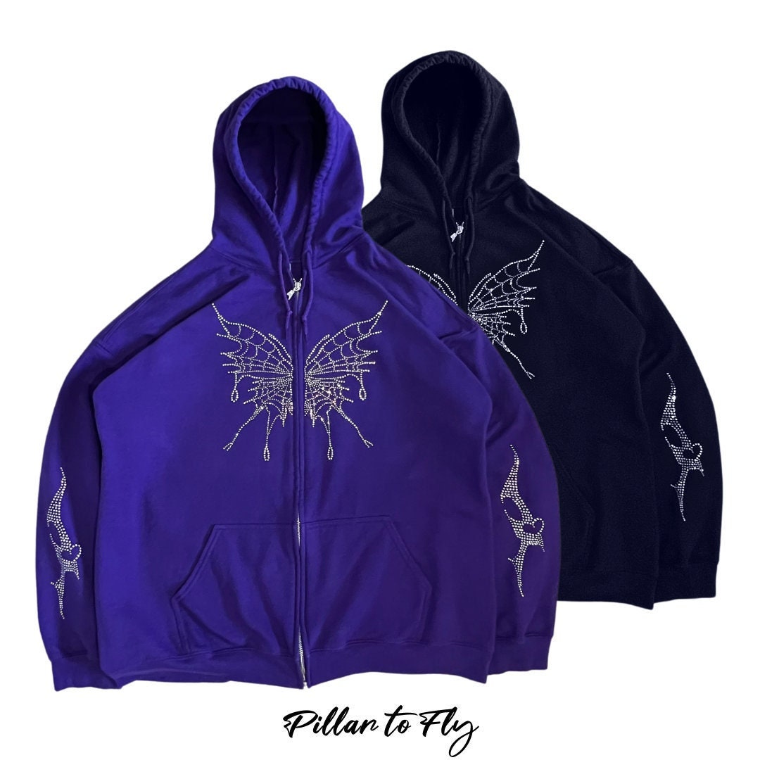 トップス YEEKYO RHINESTONE ZIP HOODIE YEEKYO RHINESTONE ZIP HOODIE
