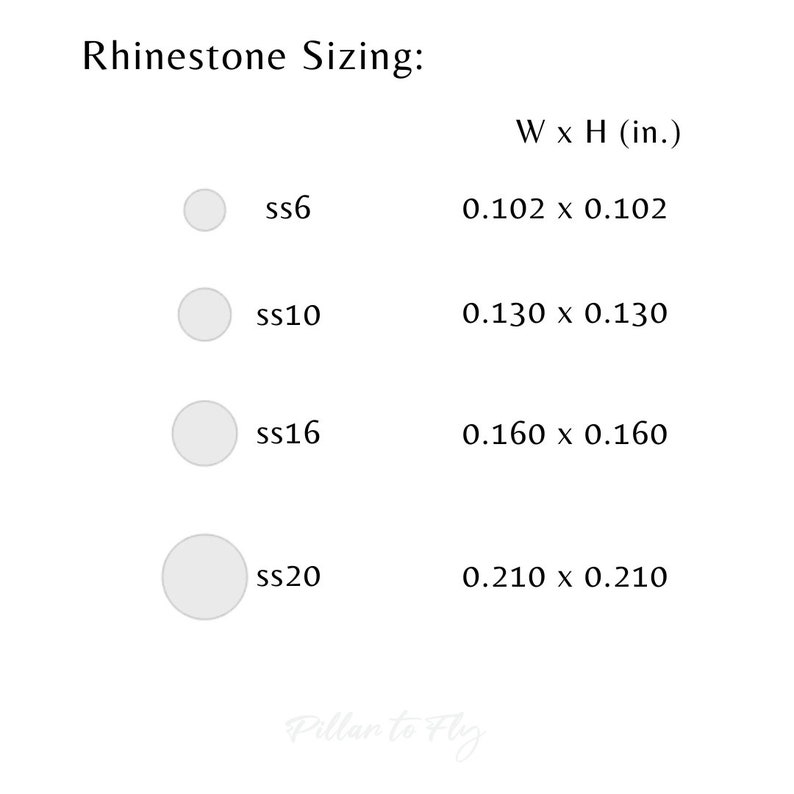 Ss12 Rhinestone Size Custom Rhinestone Template - Etsy