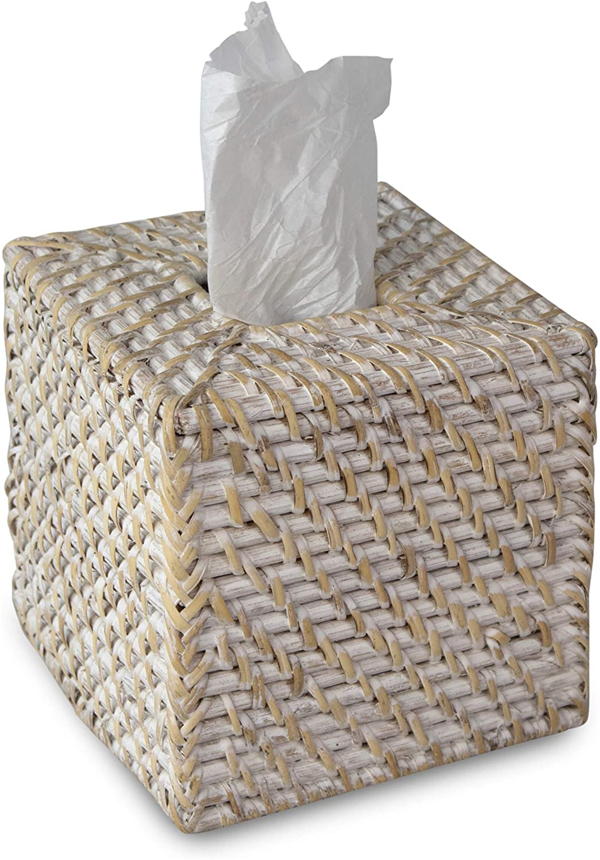 Woven Rattan Square Tissue Box Holder for Kitchen Bathroom Etsy