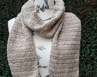 Easy crochet scarf pattern for children and adults | textured lacy scarf perfect for gifting | fall accessory | Michelle Scarf
