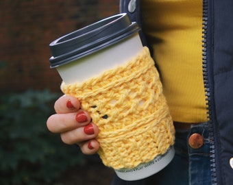 Reusable Coffee Cup Cozy | Crochet Pattern | X's Coffee Beanie Cozy