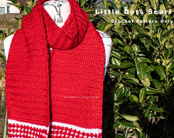 Easy crochet scarf pattern in 10 sizes | Age 3 to men's large | Unisex scarf pdf pattern | Create a warm scarf perfect for anyone