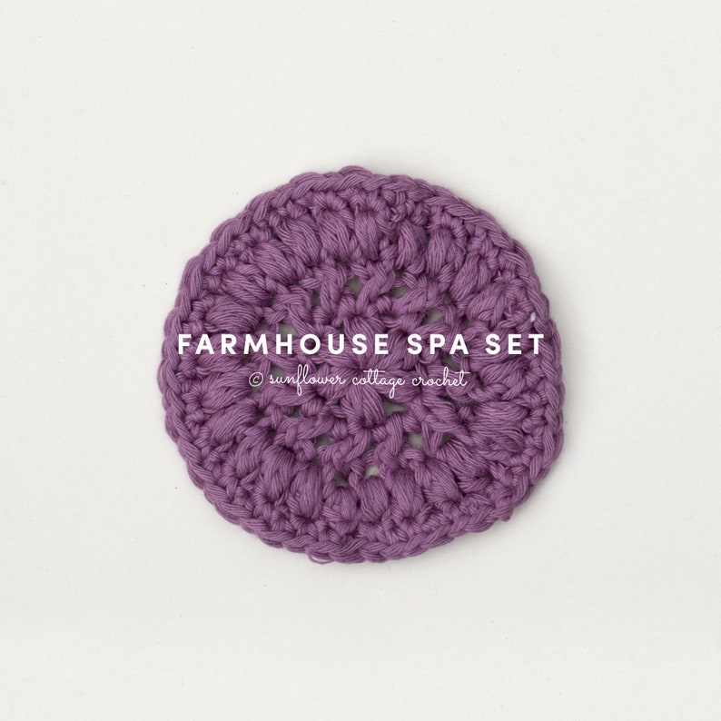 Farmhouse Spa Set Crochet Pattern Bath Set image 7