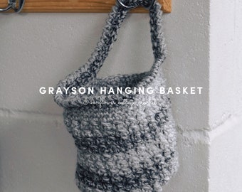 Grayson Hanging Basket | Crochet Hanging Basket Pattern