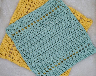 Easy Crochet Washcloth pattern, Highland Neamh Washcloth, PDF Pattern only, crochet dishcloth pattern