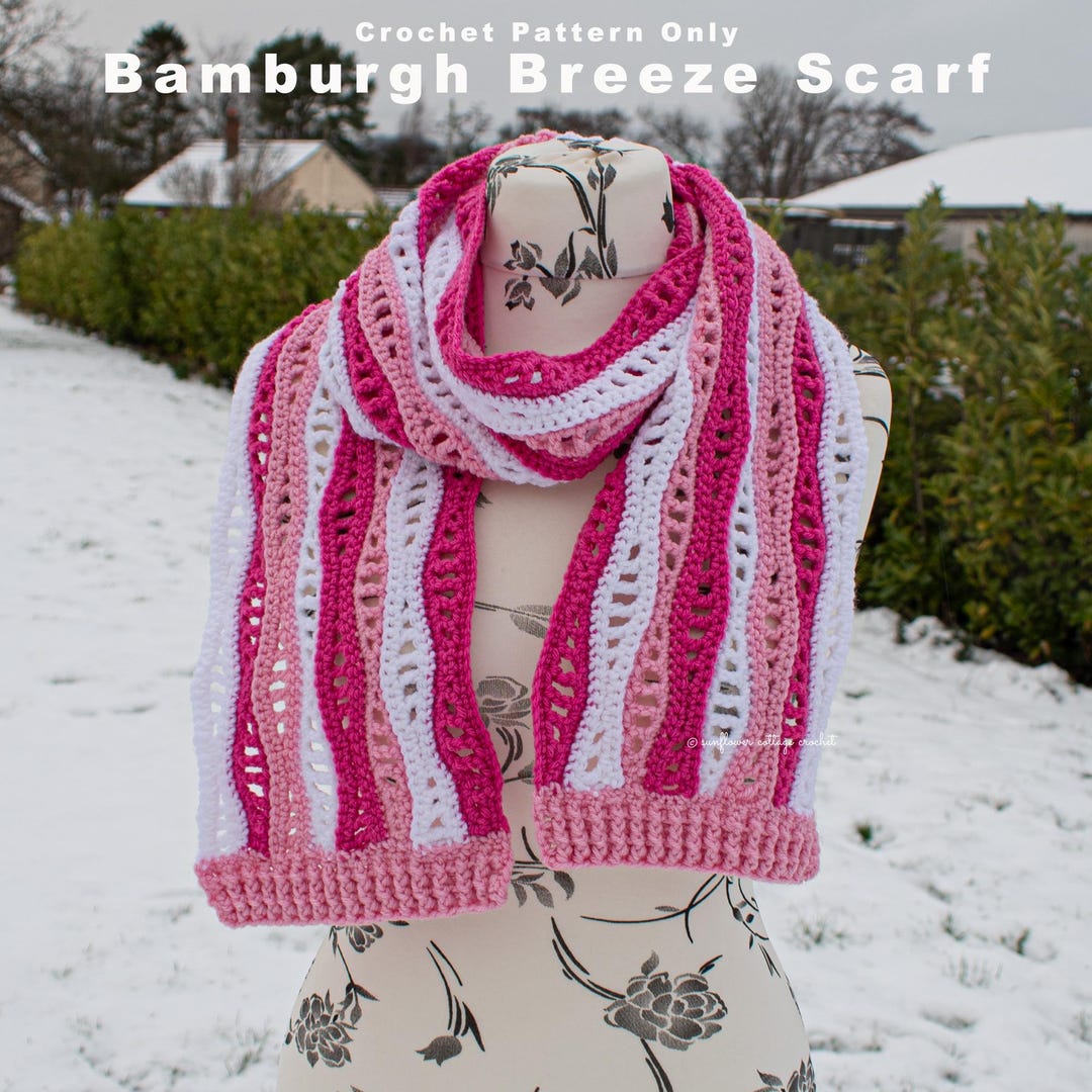 Crochet Scarf Pattern PDF in 10 Sizes | Unisex Textured Neck Warmer ...