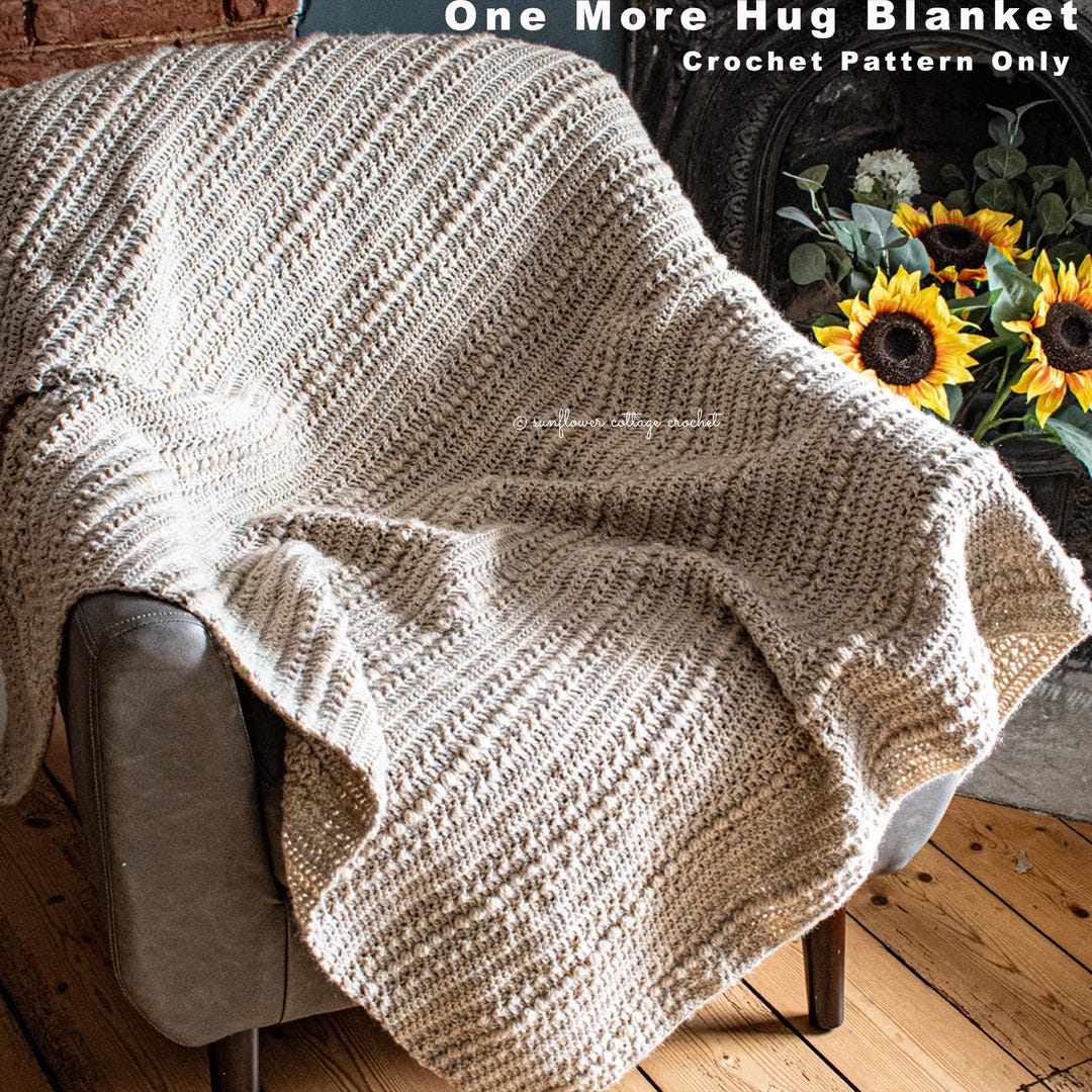Crochet Blanket Pattern PDF – Textured Blanket Pattern in 9 Sizes ...