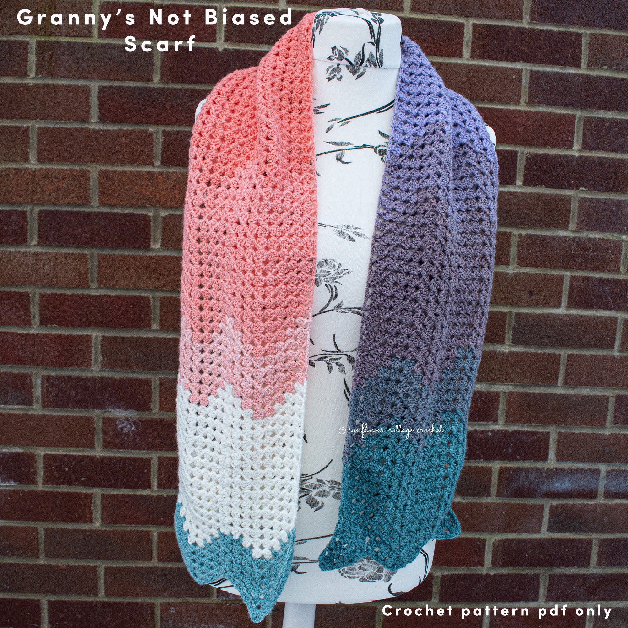 Granny Chevron Scarf, Quick, Easy Crochet Scarf Pattern for Beginners ...