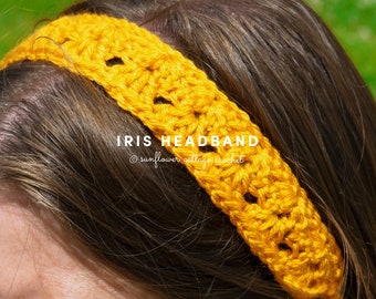 Iris Headband | Crochet Headband Pattern