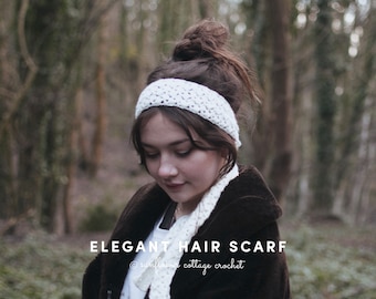 Elegant Hair Scarf | Crochet Hair Scarf Pattern