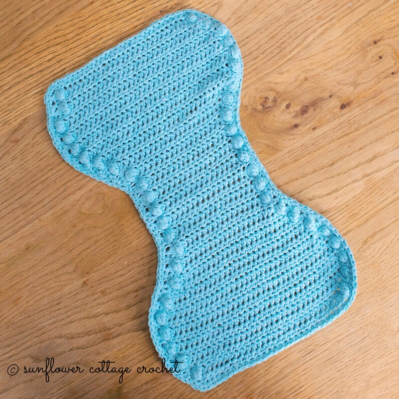 Bobbles Burp Cloth Crochet Burp Cloth Pattern Etsy