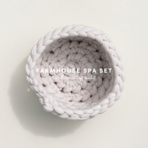 Farmhouse Spa Set Crochet Pattern Bath Set image 3